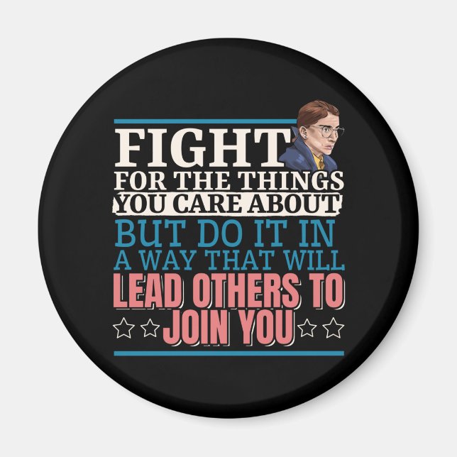 Ruth Bader Ginsburg Leda Andra Att Gå Med Dig Magnet (Framsidan)