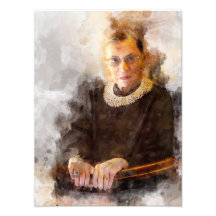 Ruth Bader Ginsburg med domare Robe Porträtt
