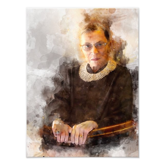 Ruth Bader Ginsburg med domare Robe Porträtt Fototryck (Framsidan)