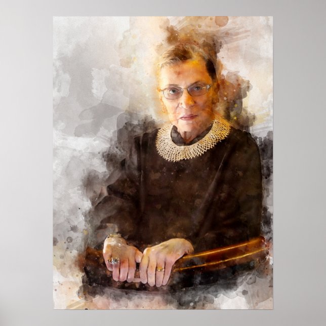 Ruth Bader Ginsburg med domare Robe Porträtt Poster (Framsidan)