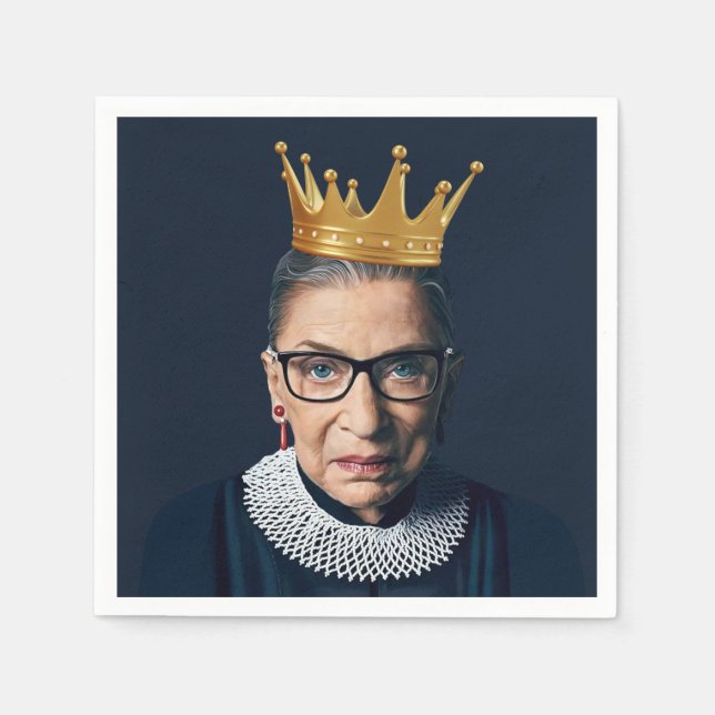 Ruth Bader Ginsburg med Guld Krona Pappersservett (Framsidan)