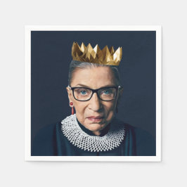 Ruth Bader Ginsburg med guldkrona Pappersservett