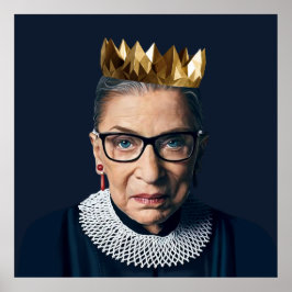 Ruth Bader Ginsburg med guldkrona   Poster