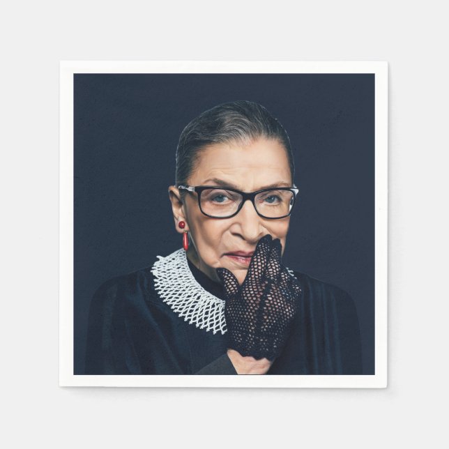 Ruth Bader Ginsburg med handske Pappersservett (Framsidan)