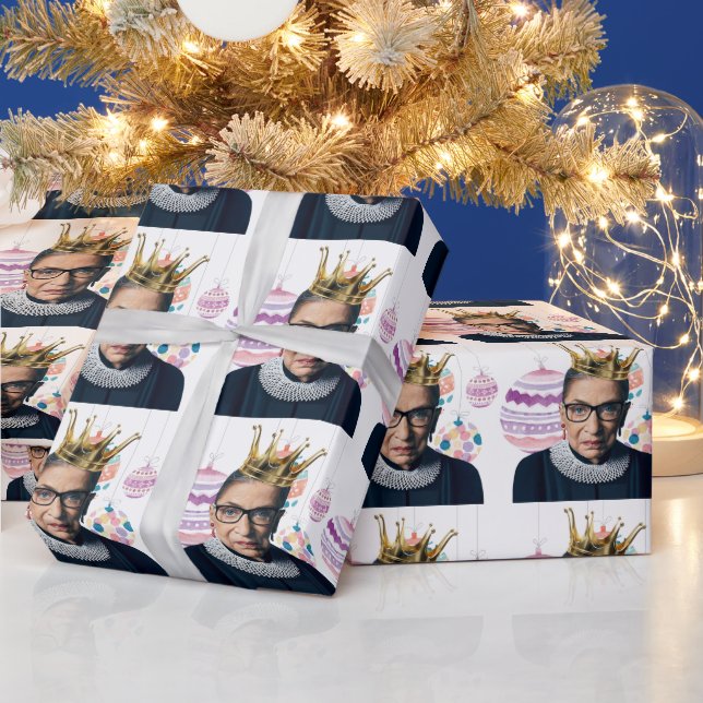 Ruth Bader Ginsburg med jul Baubles Presentpapper (Helgdagar)