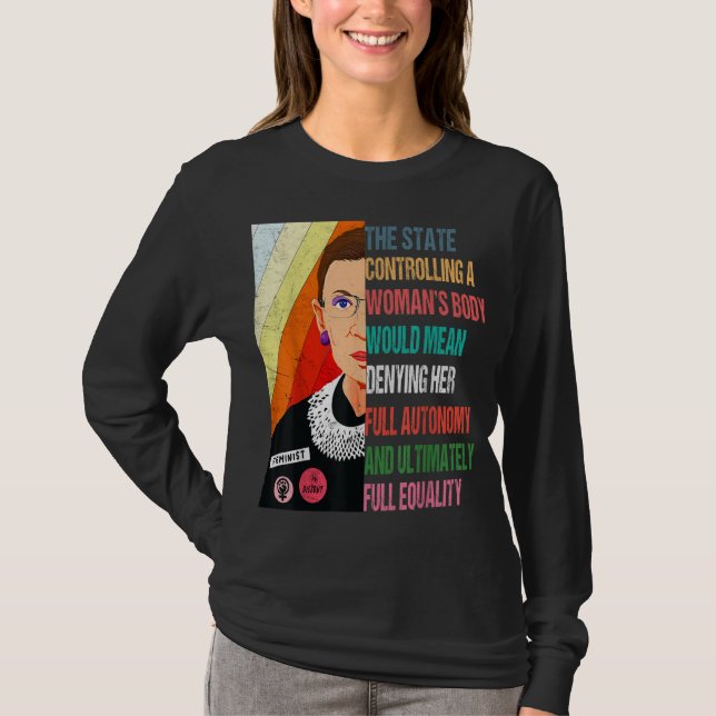 Ruth Bader Ginsburg Min kropp Mitt val Pro P T Shirt (Framsida)