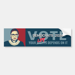 Ruth Bader Ginsburg Modern Pop Art Vote Bildekal