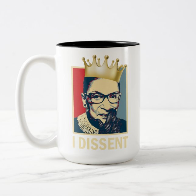 Ruth Bader Ginsburg Mugg, jag avvisar Två-Tonad Mugg (Vänster)