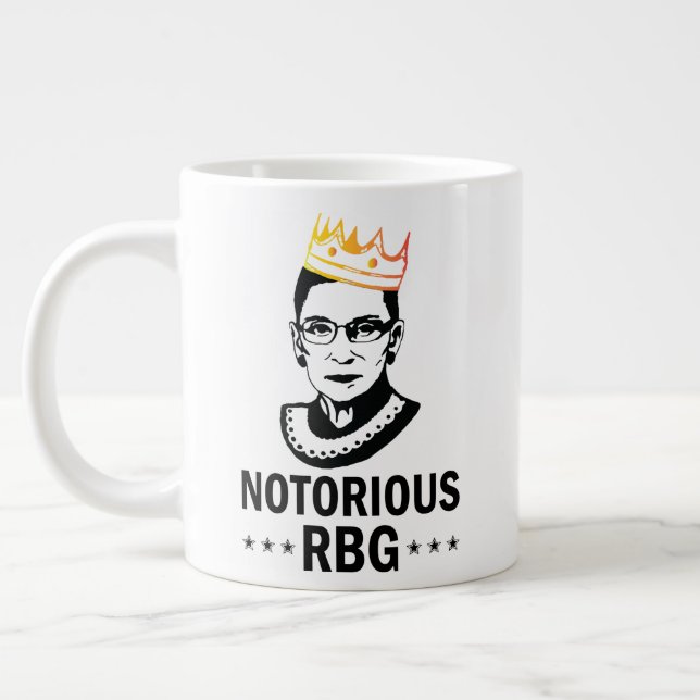Ruth Bader Ginsburg Mugg, notoriskt RBG Jumbo Mugg (Vänster)