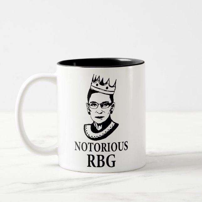 Ruth Bader Ginsburg Mugg, RBG Mugg, Notorious Rbg Två-Tonad Mugg (Vänster)