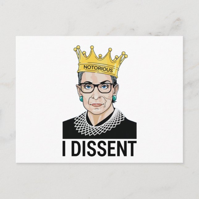 Ruth Bader Ginsburg, noorious RBG, jag avvisar Vykort (Framsida)