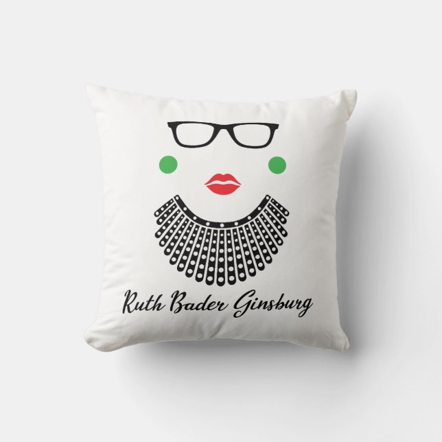 Ruth Bader Ginsburg, Notorious RBG, Dissent Collar Kudde (Framsida)