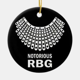 Ruth Bader Ginsburg - Notorious RBG Julgransprydnad Keramik