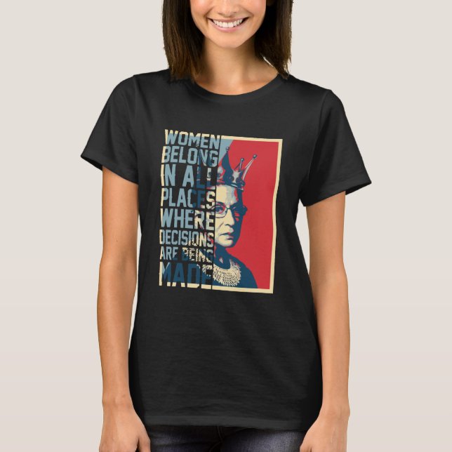 Ruth Bader Ginsburg - Notorious RBG T-Shirt (Framsida)