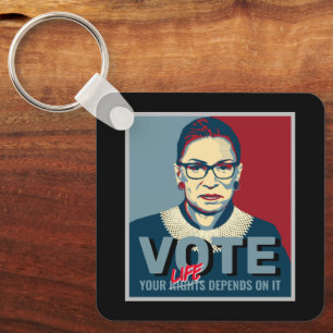 Ruth Bader Ginsburg Pro-Choice Vote 2024 Women Nyckelring
