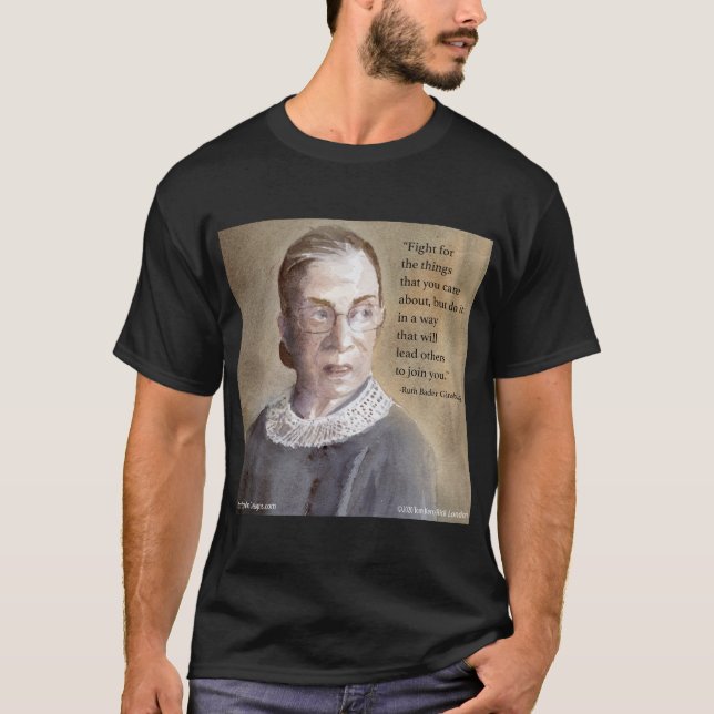 Ruth Bader Ginsburg & Quote T Shirt (Framsida)