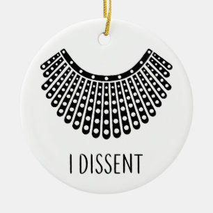 Ruth Bader Ginsburg, RBG Dissent Collar Julgransprydnad Keramik
