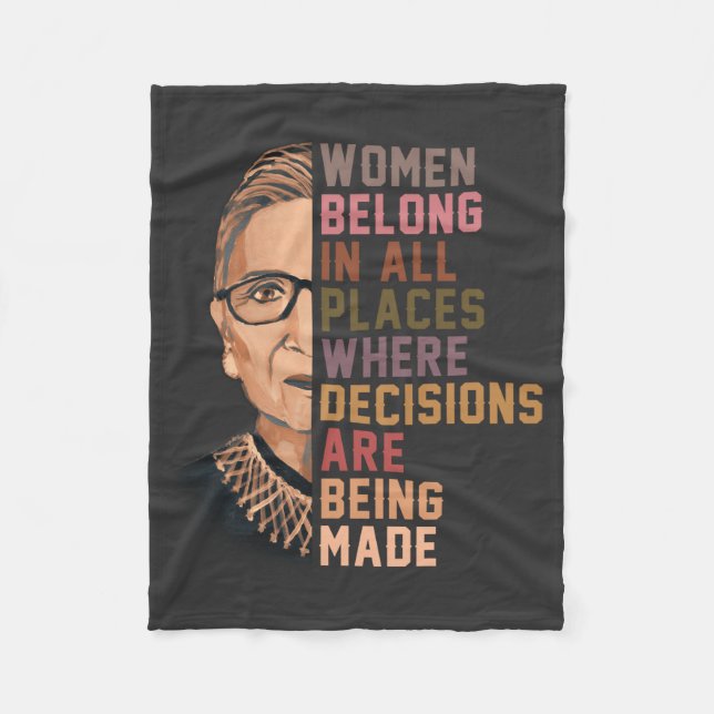 Ruth Bader Ginsburg RBG Fleecefilt (Framsidan)