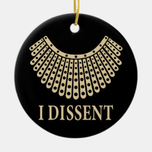 Ruth Bader Ginsburg, RBG I Dissent Collar, RBG Julgransprydnad Keramik