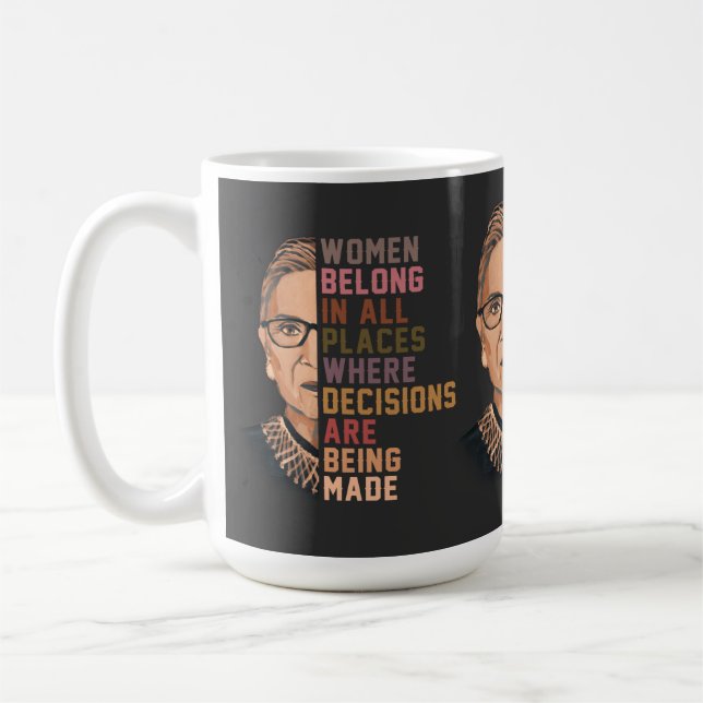 Ruth Bader Ginsburg RBG Kaffemugg (Vänster)