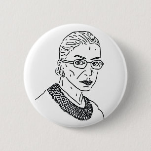 Ruth Bader Ginsburg RBG klämmer fast Knapp