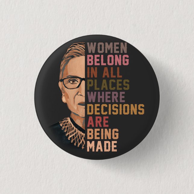 Ruth Bader Ginsburg RBG Knapp (Framsida)