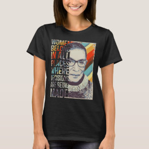 Ruth Bader Ginsburg RBG kvinnor hör hemma T Shirt