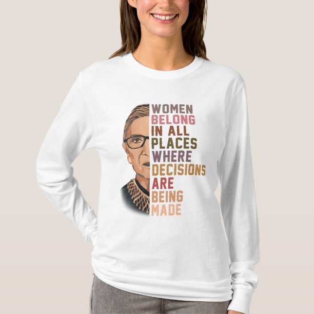 Ruth Bader Ginsburg RBG T Shirt (Framsida)