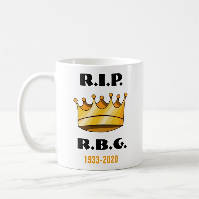 Ruth Bader Ginsburg RBG vilar i fred Kaffemugg (Vänster)