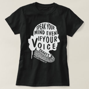 Ruth Bader Ginsburg RGB Snöre Collar Taloffert T Shirt