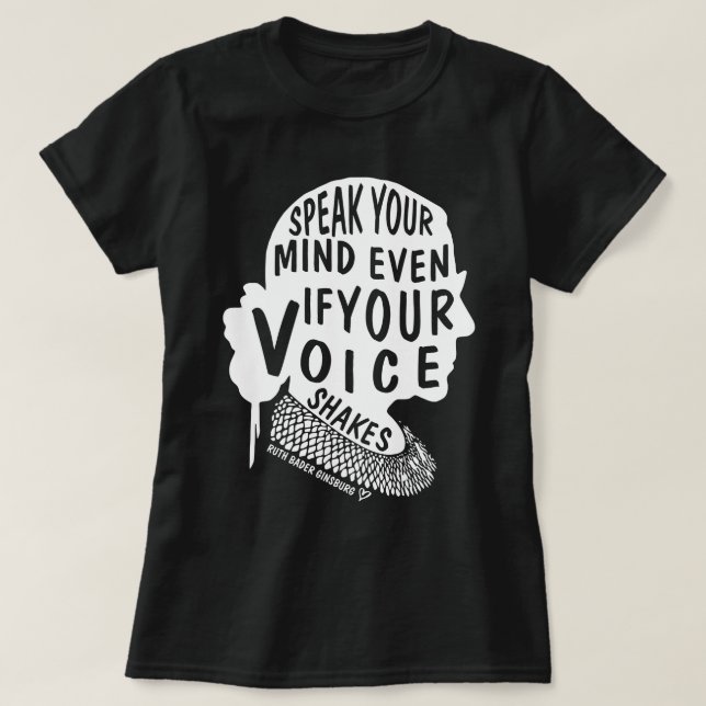 Ruth Bader Ginsburg RGB Snöre Collar Taloffert T Shirt (Design framsida)