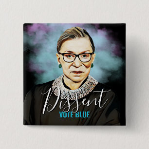 Ruth Bader Ginsburg - Röstblått nej Knapp
