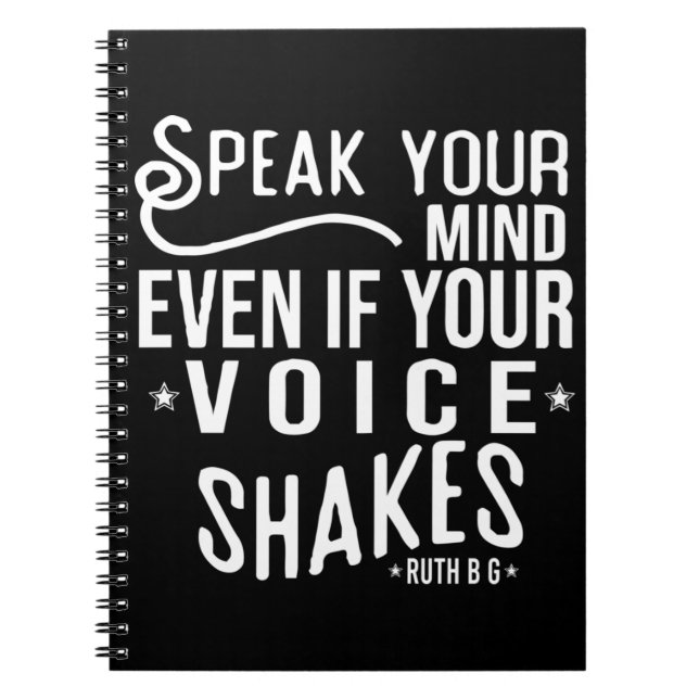 Ruth Bader Ginsburg, Ruth Feminist-politisk ikon Anteckningsbok (Framsidan)