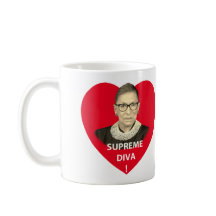 Ruth Bader Ginsburg Supreme Diva Tear Red Heart