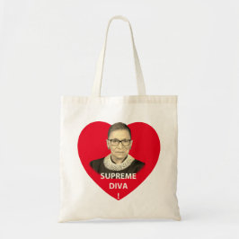 Ruth Bader Ginsburg Supreme Diva Tear Red Heart Tygkasse