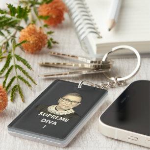 Ruth Bader Ginsburg Supreme Diva Tved Acrylic Nyckelring