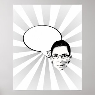 Ruth Bader Ginsburg Think Bubble Poster