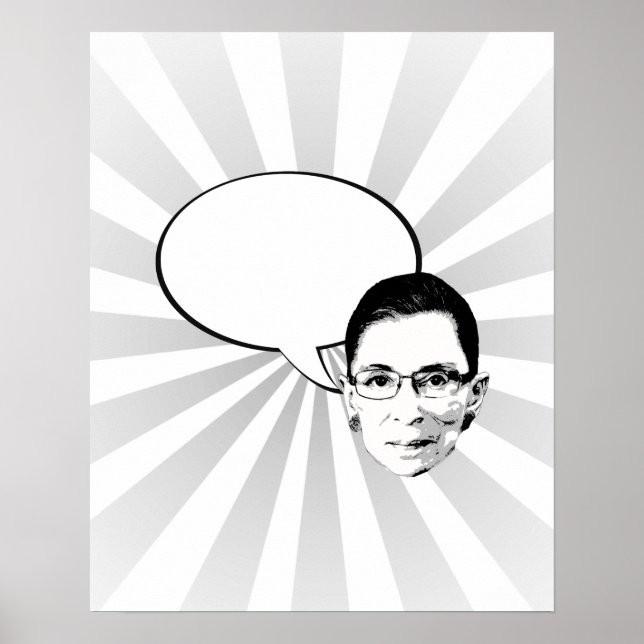 Ruth Bader Ginsburg Think Bubble Poster (Framsidan)