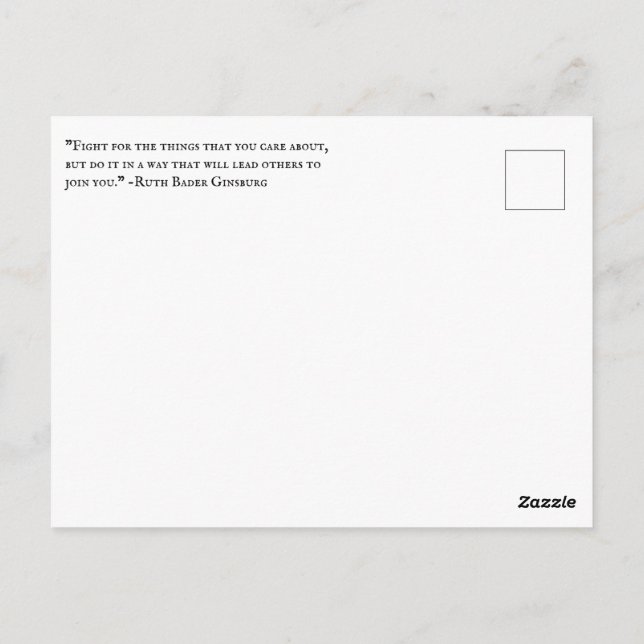 Ruth Bader Ginsburg Vykort (Baksida)