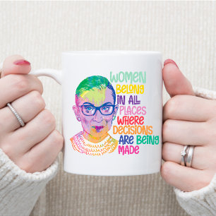 Ruth Bader Ginsburg Women Belong i hela Ställe Kaffemugg