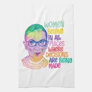 Ruth Bader Ginsburg Women Belong i hela Ställe Kökshandduk