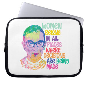 Ruth Bader Ginsburg Women Belong i hela Ställe Laptop Fodral