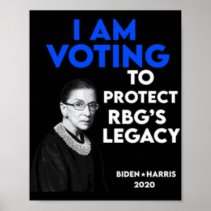 Ruth Bader Ginsburgs arv Röst Biden 2020 Poster