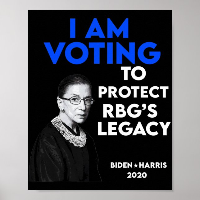 Ruth Bader Ginsburgs arv Röst Biden 2020  Poster (Framsidan)