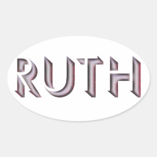 Ruth-dekal namn ovalt klistermärke