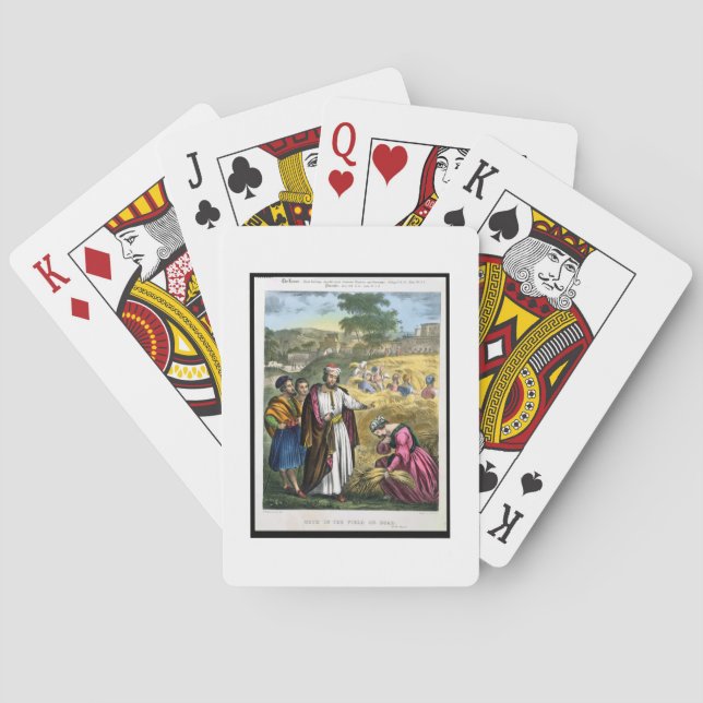 Ruth Fält i Boaz, från en bibel som tryckts av Spelkort (Baksidan)