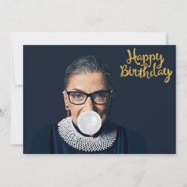 Ruth Ginsburg Blåser Tuggummi Glad Födelsedag Inbjudningar