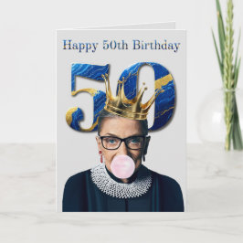 Ruth Ginsburg Crown Gum Grattis på 50-årsdagen Kort