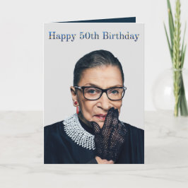 Ruth Ginsburg Handske Glad 50-årsdag Kort