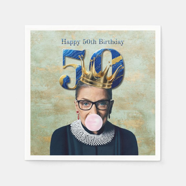 Ruth Ginsburg Kronk Gum God 50-årsdag Pappersservett (Framsidan)